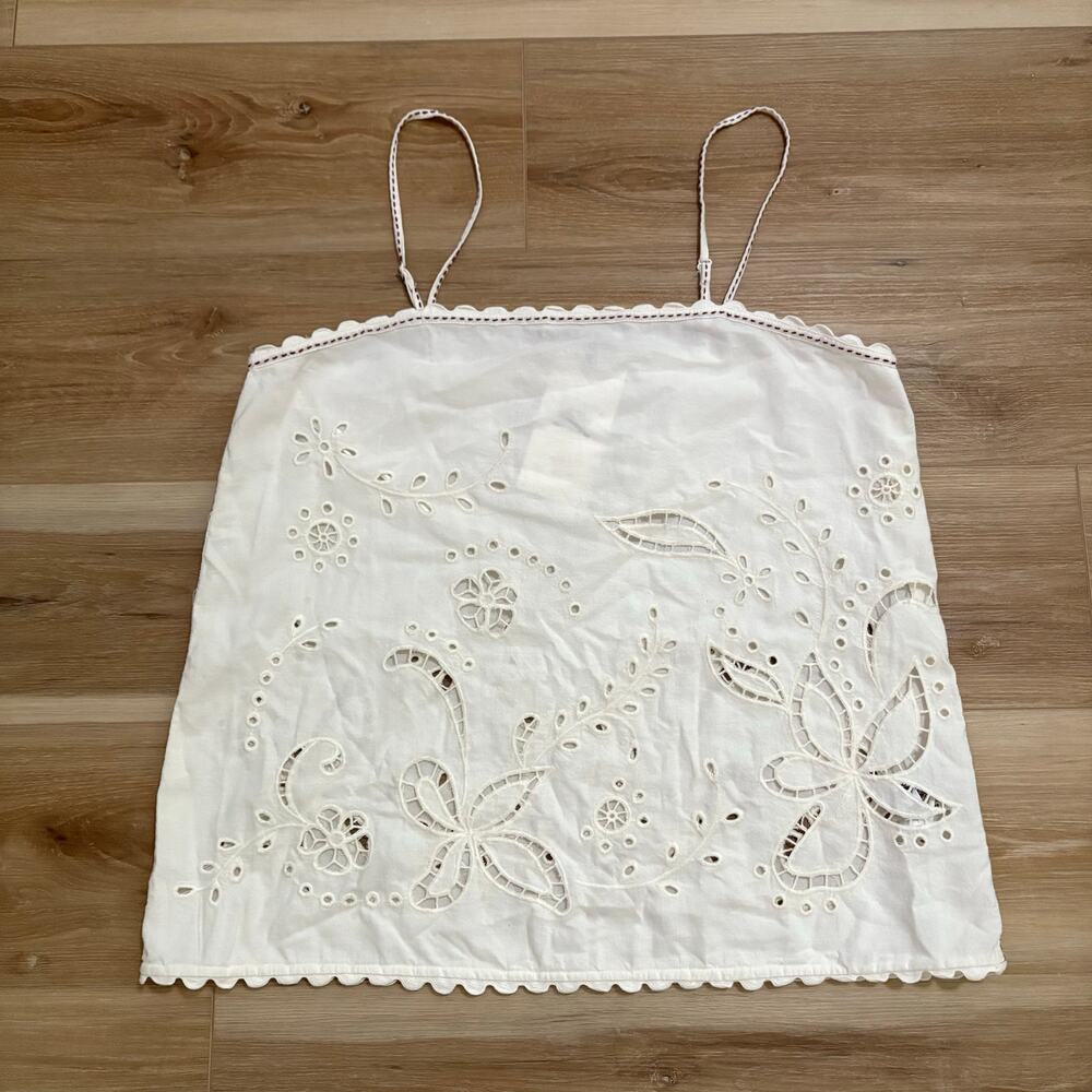 Zara ZW Collection Embroidered Topstitching Top 5107/061 L